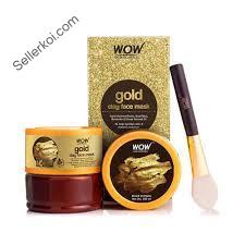 Wow Gold Clay Face Mask for Hydrating Skin  Restoring Radiance (200ml)